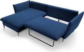 Masseno Narożnik SOLE z funkcją spania i pojemnikiem na pościel Narozniki L, Rozkładana sofa - Niebieski, RIVIERA 81