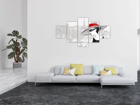 Obraz  - Dama w mieście (125x70 cm)
