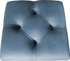 Pufa CHESTERFIELD tkanina Welur loft ławka podnóżek metal : Kolor Stelaża - Czarny , Kolor tkaniny - VELVET - MG33, Typ tkaniny - Velvet