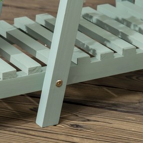 Stojak na rośliny Outsunny z 3 poziomami, na 6 doniczek, odporny na warunki atmosferyczne, 76 cm x 26 cm x 76 cm, Jasnozielony