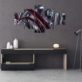 Obraz szarej abstrakcji (125x70 cm)