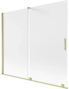 Mexen Velar parawan nawannowy 2-skrzydłowy rozsuwany 180 x 150 cm, szron, złoty szczotkowany - 896-180-000-31-55
