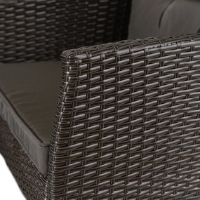 Zestaw mebli ogrodowych ze stołem obiadowym Atlanta, czarny