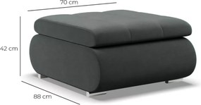 Pufa Xavio ze schowkiem – pikowana, tapicerowana, elegancka pufa do salonu i sypialni, różne kolory