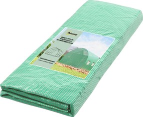 Outsunny Zamienne folie do szklarni 3x3x2 m, trwałe, odporne na rozdarcia, 6 okien, drzwi, Zielony