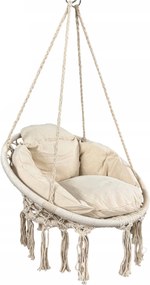 Fotel wiszący Nestio 005, bocianie gniazdo do domu i ogrodu, kolor beżowy