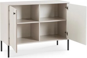 Komoda do Salonu SOFT 104 cm Kaszmir Ryflowana Dwudrzwiowa Nowoczesna