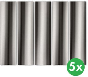 Dekoracyjny panel akustyczny, 2400 x 600 mm, 5 szt., czarny / beżowy