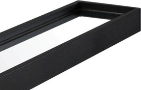 Czarne okrągłe lustro z półką BREDO Ø 60 cm