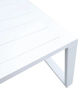 Zestaw mebli ogrodowych biały tarasowy 4 el. aluminiowych sofa, kanapa stół