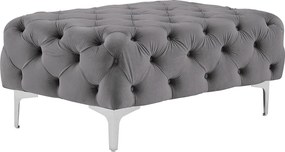 Puf Chesterfield z weluru antracytowy – EDWINA