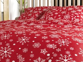 PrzytulneMieszkanie.pl PrzytulneMieszkanie.pl Pościel z mikropluszu SNOWFALL czerwona Rozmiar pościeli: 70 x 90 cm | 140 x 220 cm