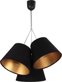 Czarno złota lampa wisząca z abażurami E1-W88