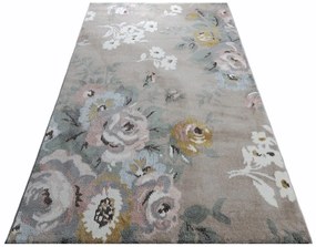 Dywan nowoczesny Pleasure Kwiaty beżowy 160 cm x 230 cm