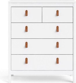 Funkcjonalna komoda pokojowa z szufladami Madrid 3+2 biały mat