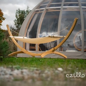 Hamak ogrodowy ze stelażem Lungo kremowy CZILLO