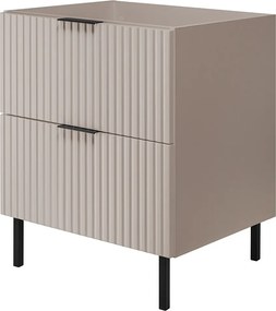 Szafka pod umywalkę, Kaszmir + czarny uchwyt, 60 x 77 x 46 cm, nogi czarne, bez blatu