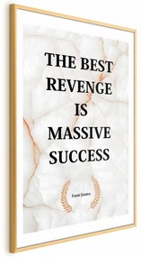 Plakat Best Revenge 60x90 cm z ramą złotą z marginesem ARTGEIST B