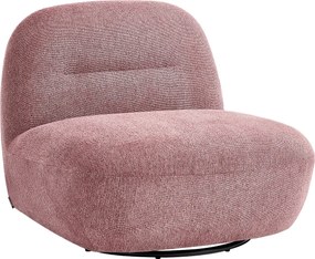 Fotel obrotowy  z czerwonej tkaniny teksturowanej POZETI