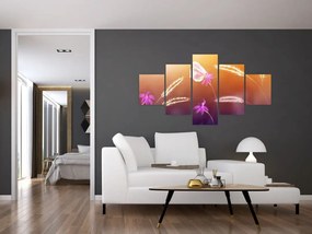 Obraz - Różowy motyl (125x70 cm)