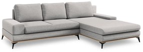 Jasnoszary rozkładany narożnik Windsor &amp; Co Sofas Planet, prawostronny