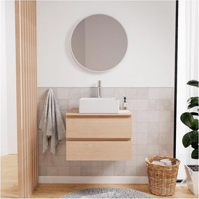 Zestaw SORRENTO z pojedynczą umywalką i szafką podumywalkową 60 cm + umywalka + bateria + lustro