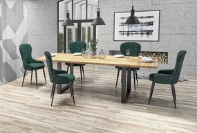 RADUS 120x78 drewno lite - dębowe kolor: dąb naturalny, czarny, loft