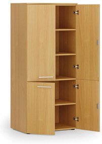 Szafa biurowa pół-drzwi PRIMO WOOD, 800 x 500 x 1781 mm, buk