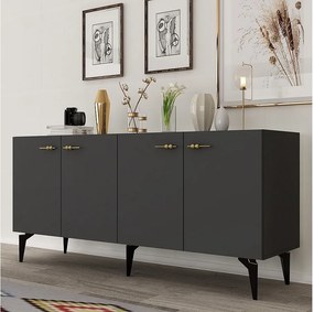 Komoda – 150 cm – Antracyt – Płyta wiórowa