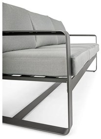 Szara aluminiowa sofa ogrodowa Merrigan – Bizzotto