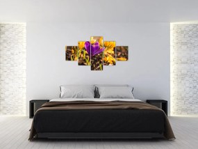 Obraz fioletowego kwiatu (125x70 cm)