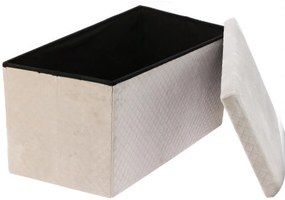 Welurowa pufa ze schowkiem MODUS, 76 x 38 x 38 cm