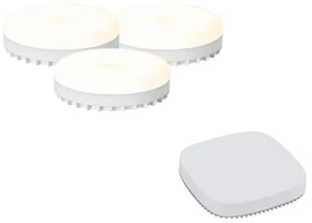 Zestaw 3 inteligentnych żarówek LED GX53 z funkcją ściemniania RGB 9W 806LM 2700K-6500K z Zigbee Smart Hub