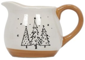 Mlecznik z motywem choinek, 9 cm