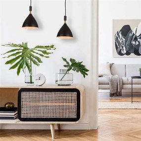 Lampa Sufitowa Wisząca czarna/złota OTTO BLACK/GOLD 1xE27