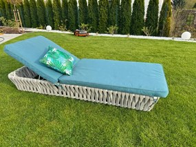 Łóżko aluminiowe przeplatane sznurem CORDA