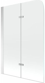Mexen Felix parawan nawannowy 2-skrzydłowy 100 x 140 cm, transparent, chrom - 890-100-002-01-00