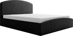 Tapicerowane łóżko Montana 130x212x90 cm, powierzchnia spania 120x200 cm, schowek, podnośnik, tkanina Monolith grafitowy