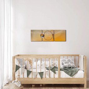 Obraz - Makro kwiat (z zegarem) (90x30 cm)