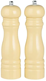 Zestaw 2 drewnianych jasnożółtych młynków do soli i pieprzu LIGHT YELLOW