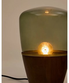 Zielono-naturalne lampa stołowa ze szklanym kloszem (wysokość 30 cm) Silex – Kave Home