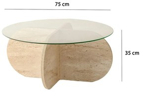Stolik konferencyjny Bubble Travertine