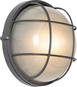 Industrialna lampa ścienna zewnętrzna ciemnoszara IP44 - Hanneke