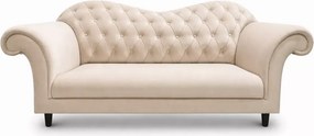 (Wyprzedaż) Elegancka tapicerowana sofa Vera, beżowy welur