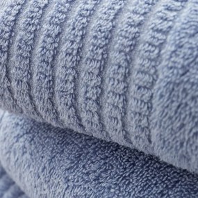 Niebieski ręcznik kąpielowy z bawełny egipskiej frotte 70x120 cm – Bianca