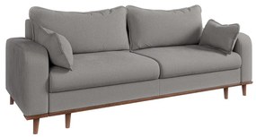 Jasnoszara sztruksowa sofa 220 cm Beata – Ropez