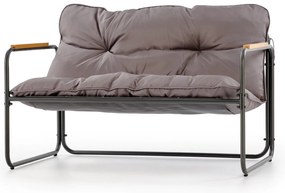HUDSON Zestaw ogrodowy HUDSON sofa, 2 fotele, ława, popielaty nowoczesny