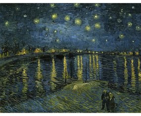 Obraz – reprodukcja 90x70 cm The Starry Night, Vincent van Gogh – Fedkolor