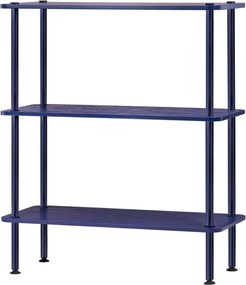 Niebieski regał w dekorze dębu 80x90,5x35 cm Teidi – noo.ma