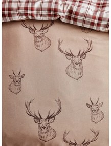 Beżowa pościel Catherine Lansfield Stag, 200x200 cm